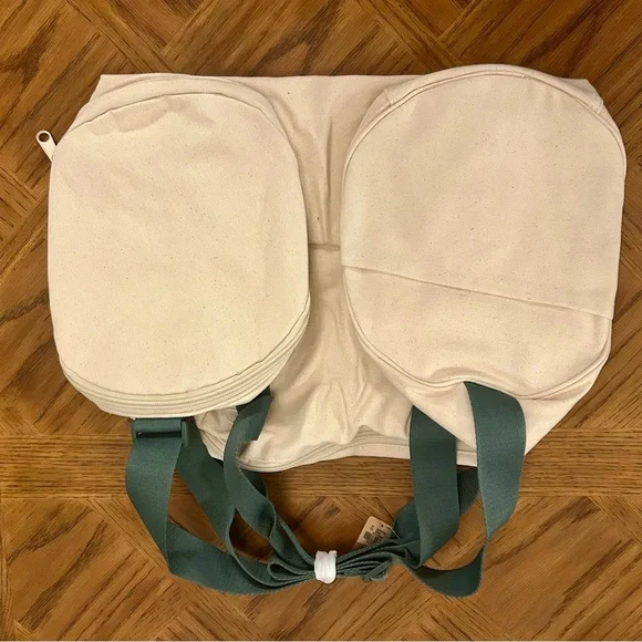 NWT PINK Victoria's Secret Cream and Green weekender Duffel Bag Adjustable Strap - Picture 7 of 13